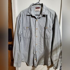 Levi Strauss Signature Men’s L Blue Stripe Button Down Shirt